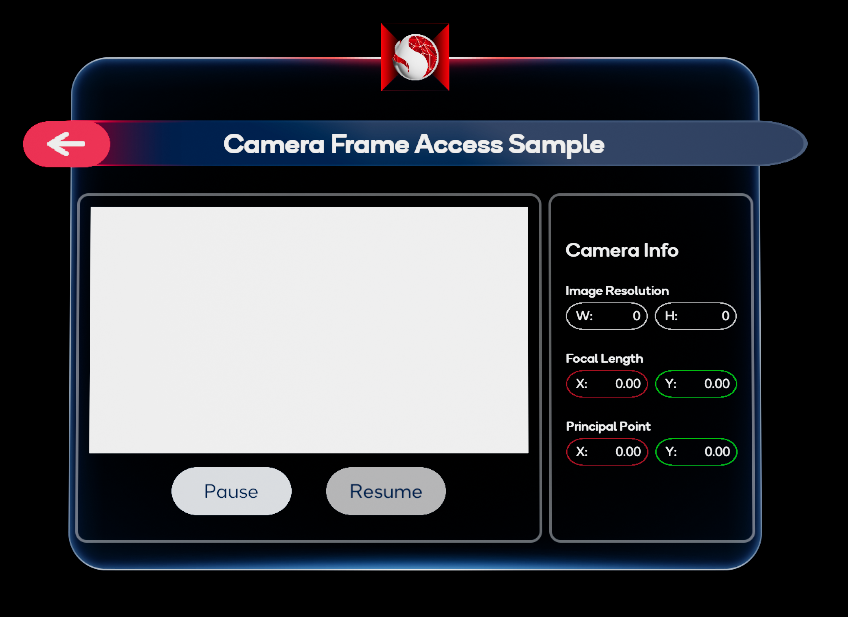 Camera Frame Access UI
