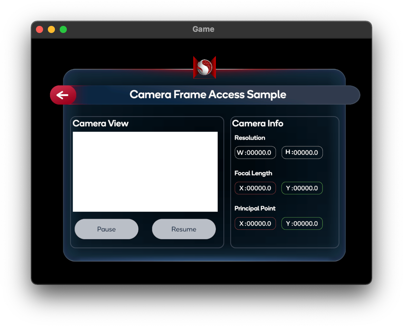 Camera Sample GUI