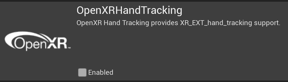 Disable OpenXRHandTrackingPlugin