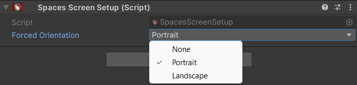 Spaces Screen Setup