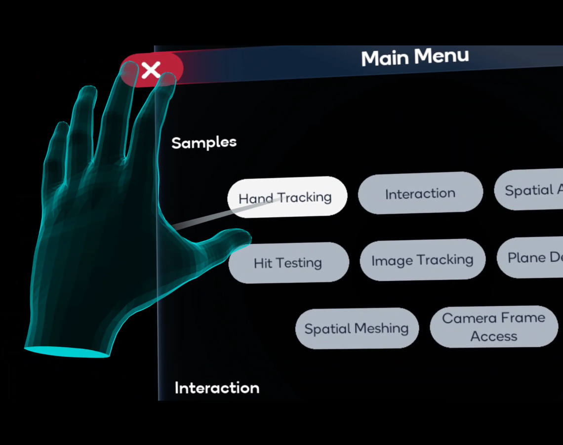 Hand interaction with 3D Widget actor