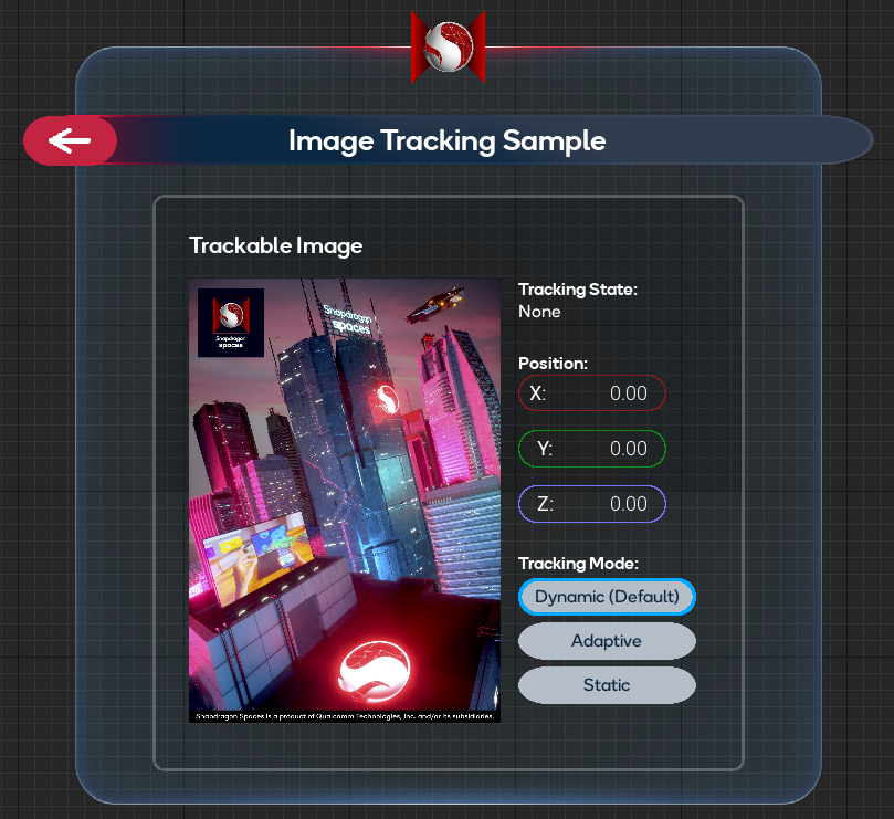 Image Tracking UI