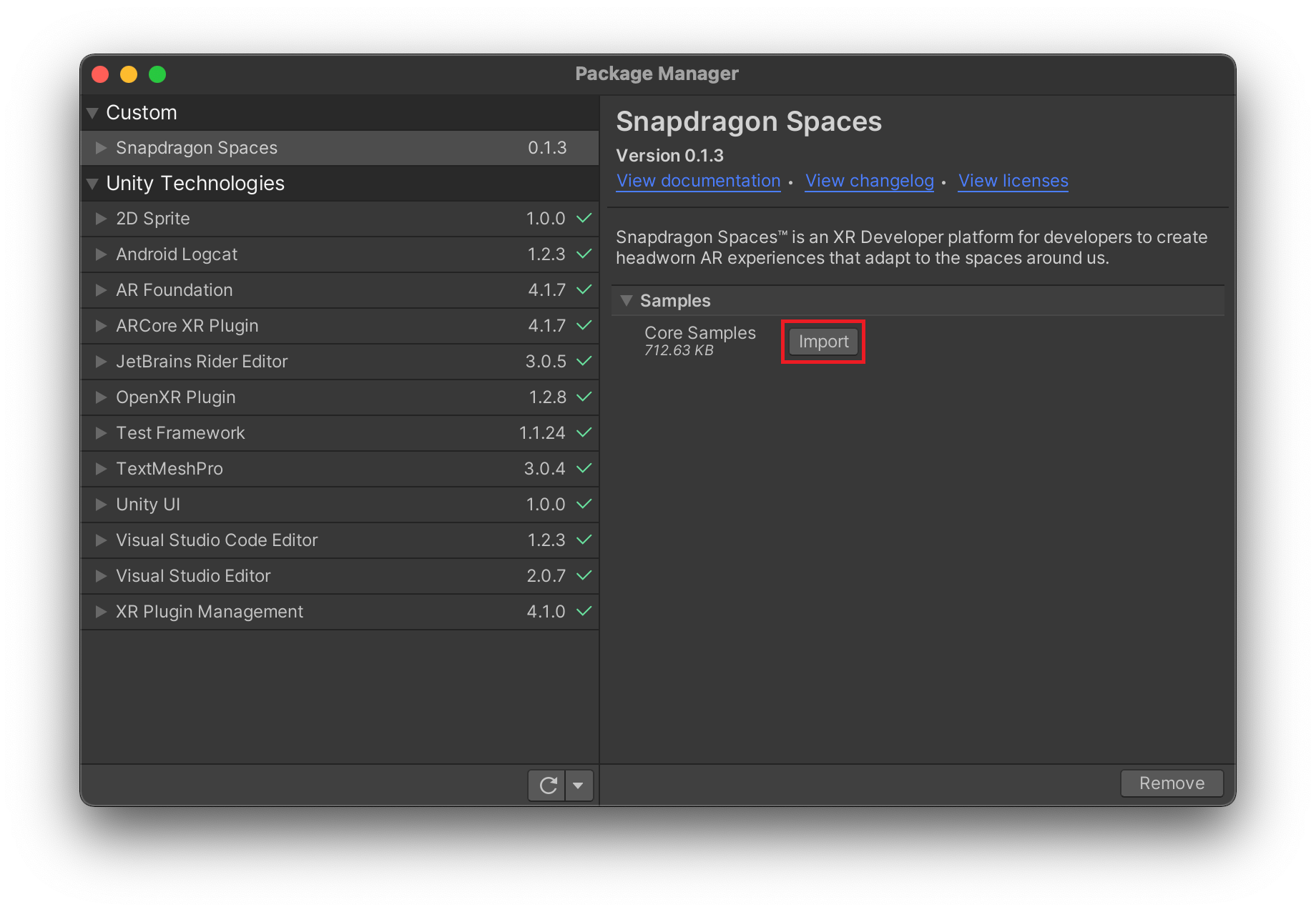 Import Core Samples