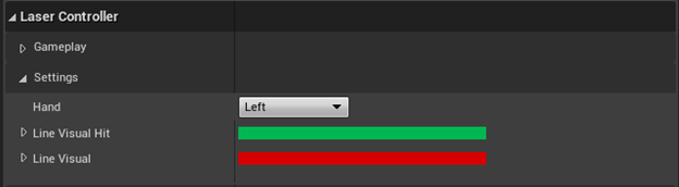 Pointer controller actor settings