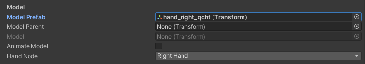 Changing the hand model prefab