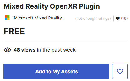 Mixed Reality OpenXR Plug-in