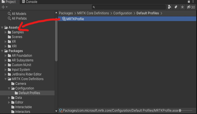 MRTK Profile