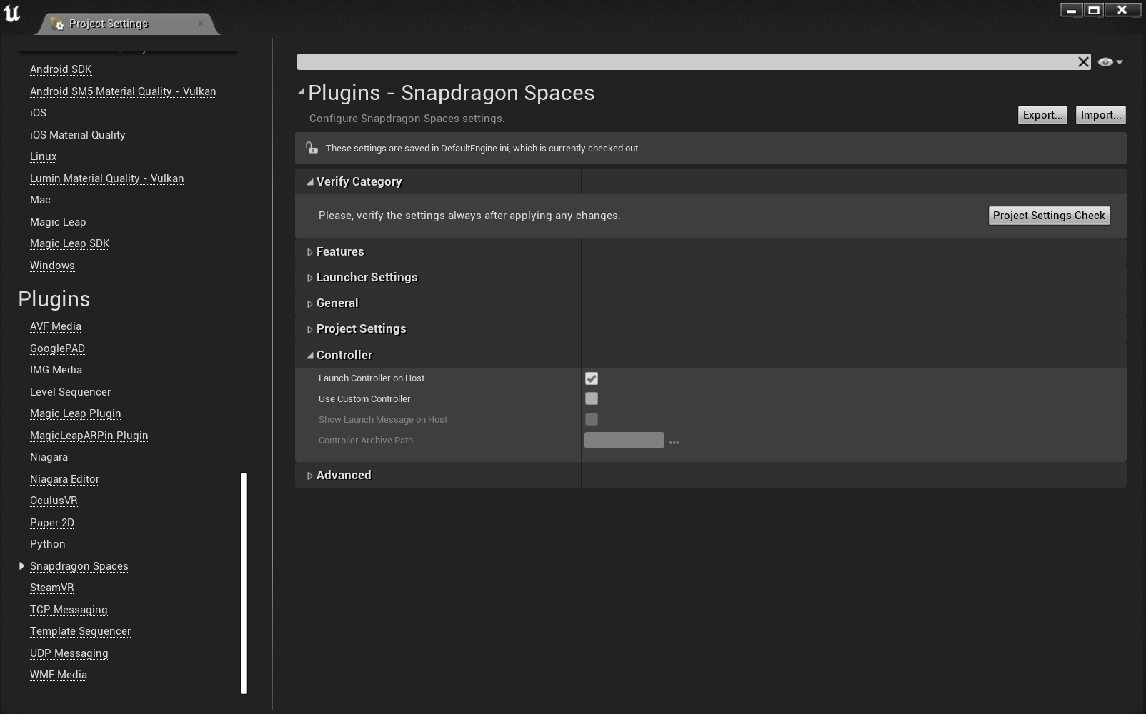 Custom controller setting in plugin settings