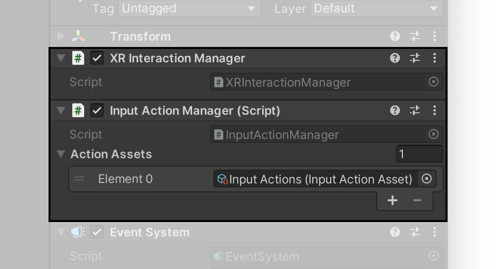 XR Interaction Manager