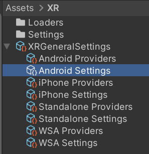 Android Settings (XR General Settings)